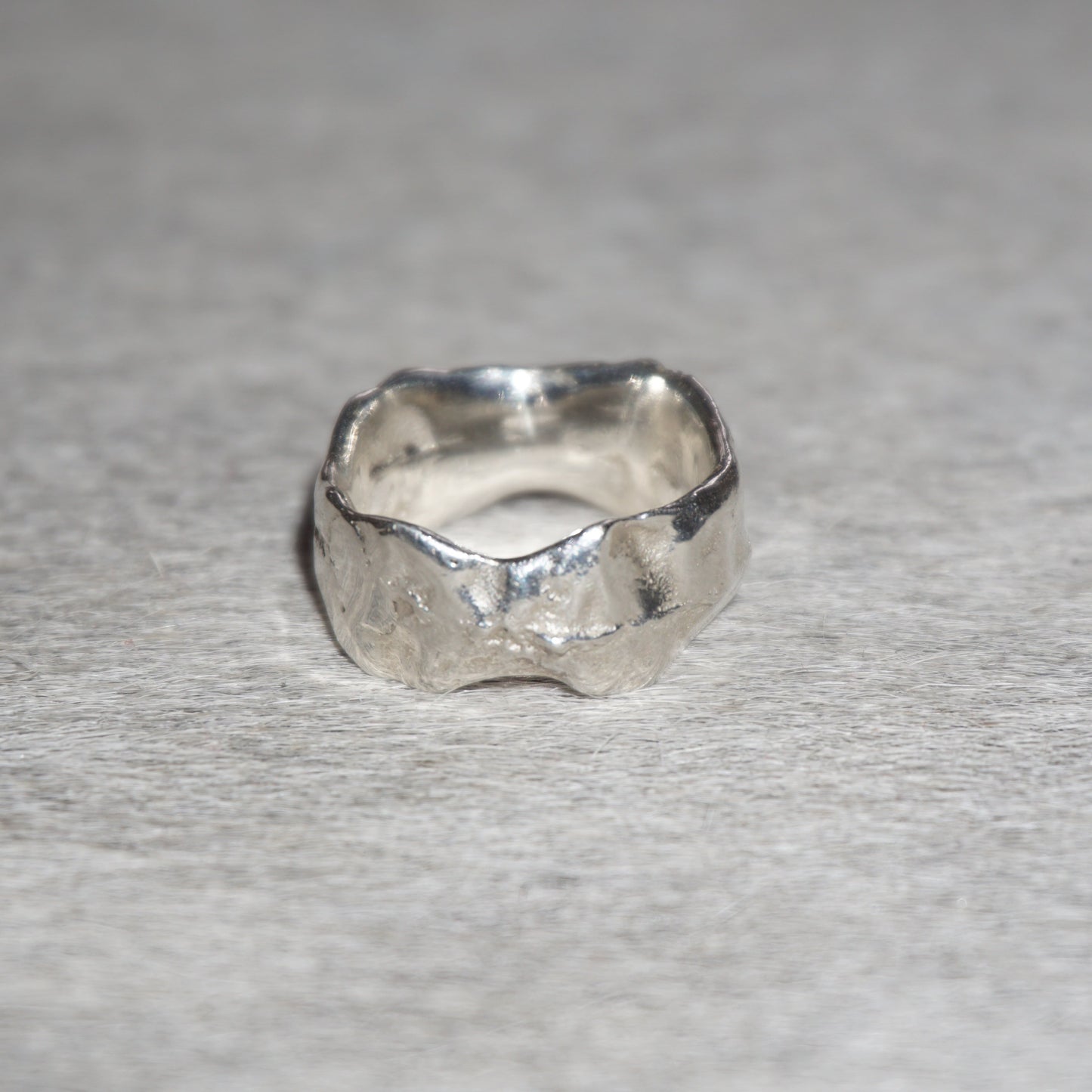 sandcasted chunky melted