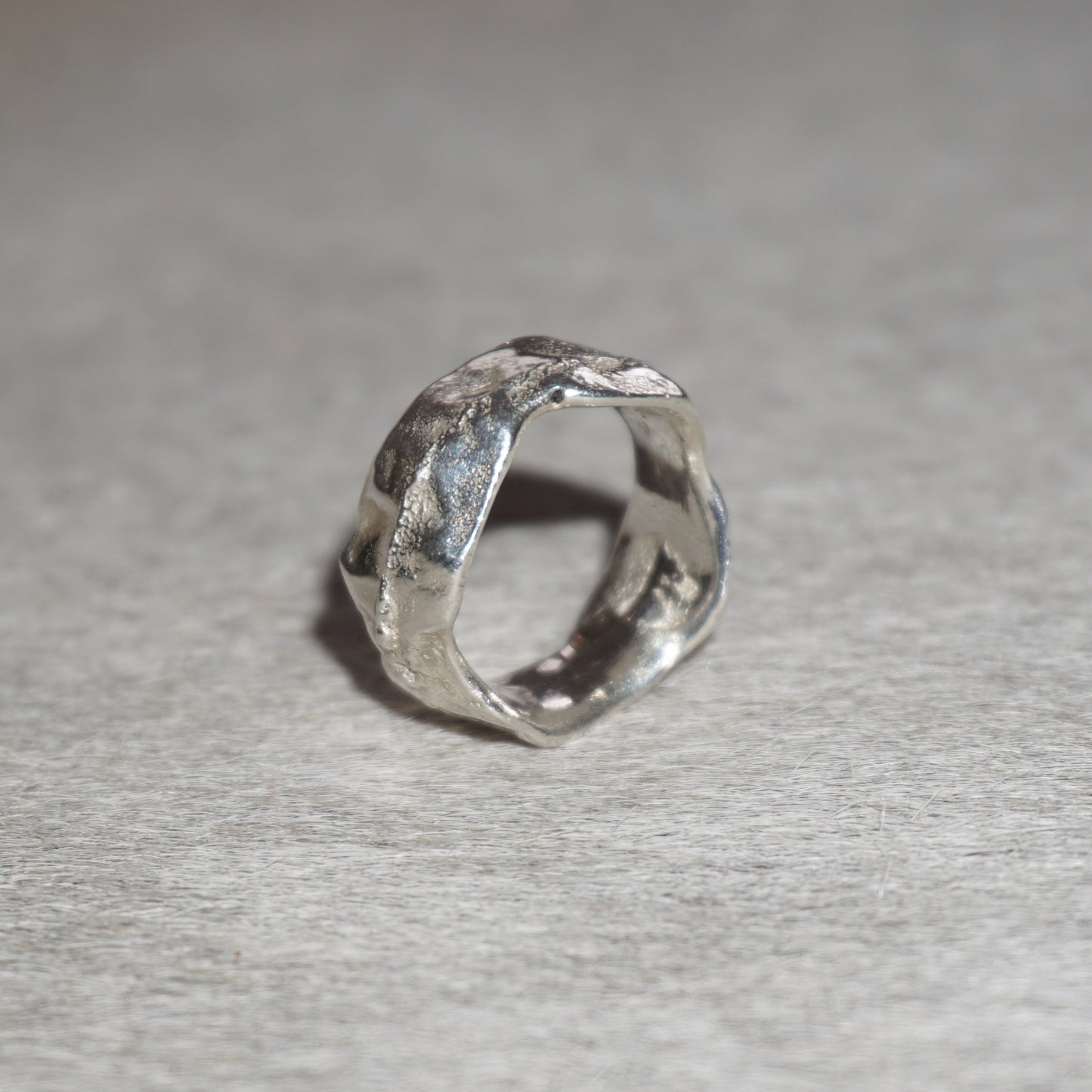 sandcasted chunky melted