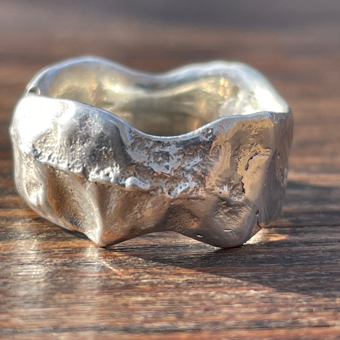 sandcasted chunky melted